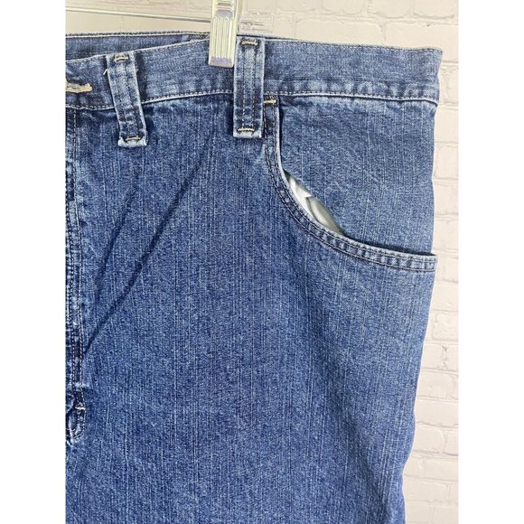 Wrangler Medium Wash High Rise Blue Jean Denim Carpenter Shorts Men’s (46 x 10) - Picture 3 of 10